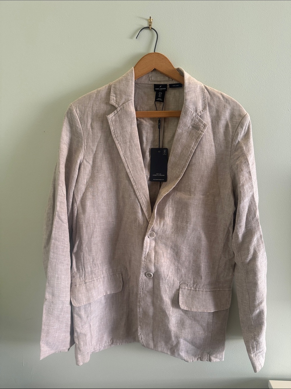 Daniel Hechter NWT 100% Linen Blazer Mens , 2-Button Jacket Sport Coat - Small